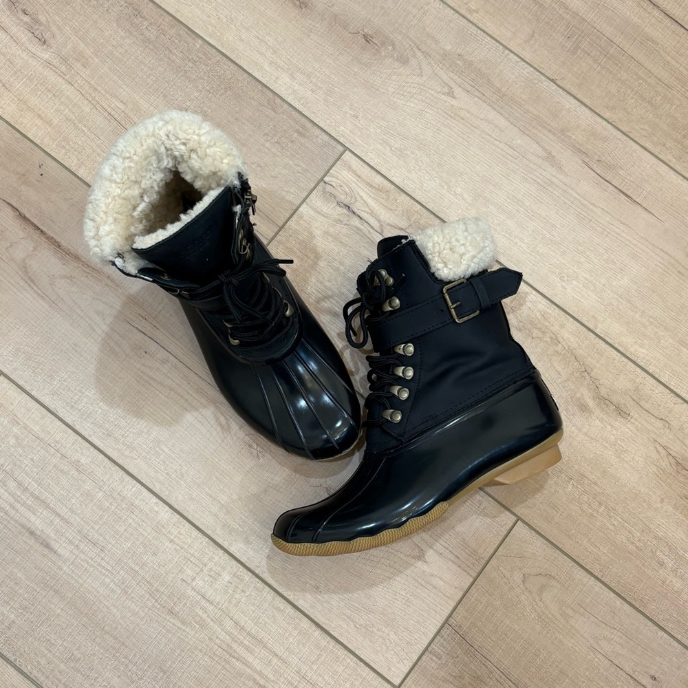 SPERRY For J.Crew Shearwater Buckle Boots 8